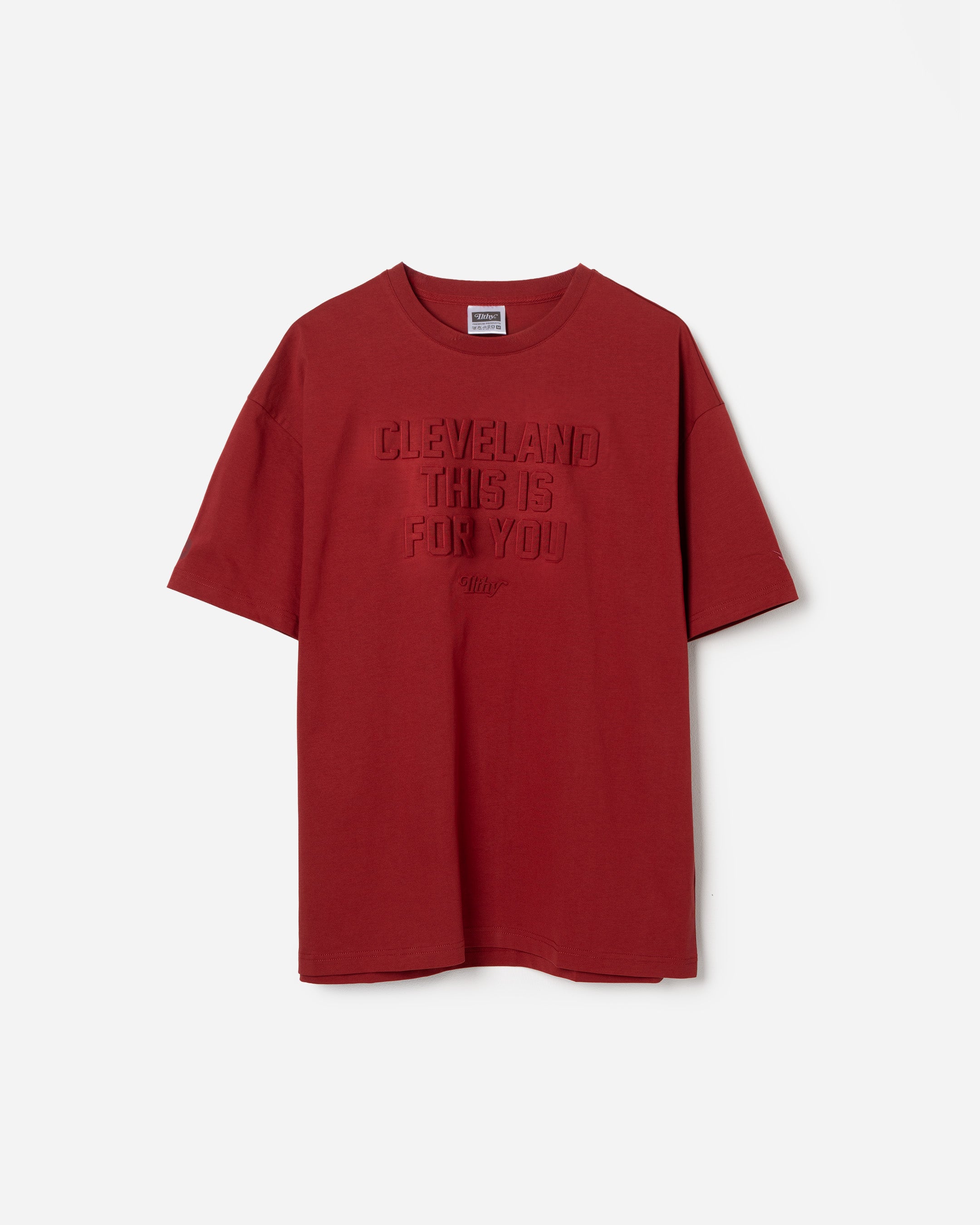 Cleveland This is For You Embossed  T-Shirt (Wine)