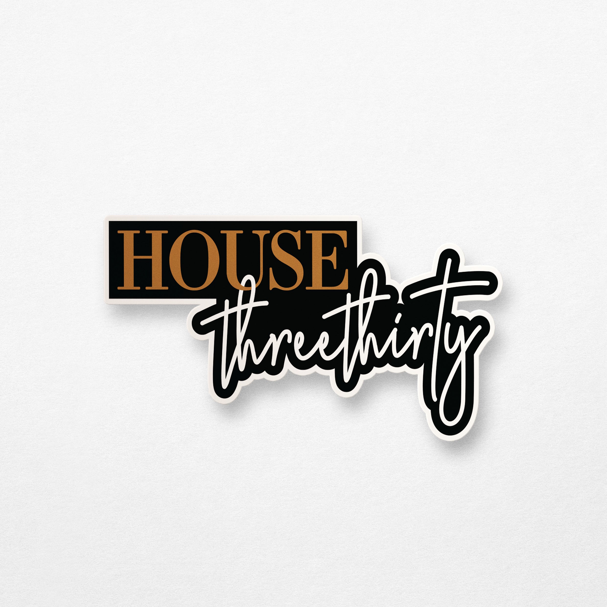 House Three Thirty Sticker (Stacked)