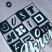 Just a Kid from Akron Tee (Heather Grey)