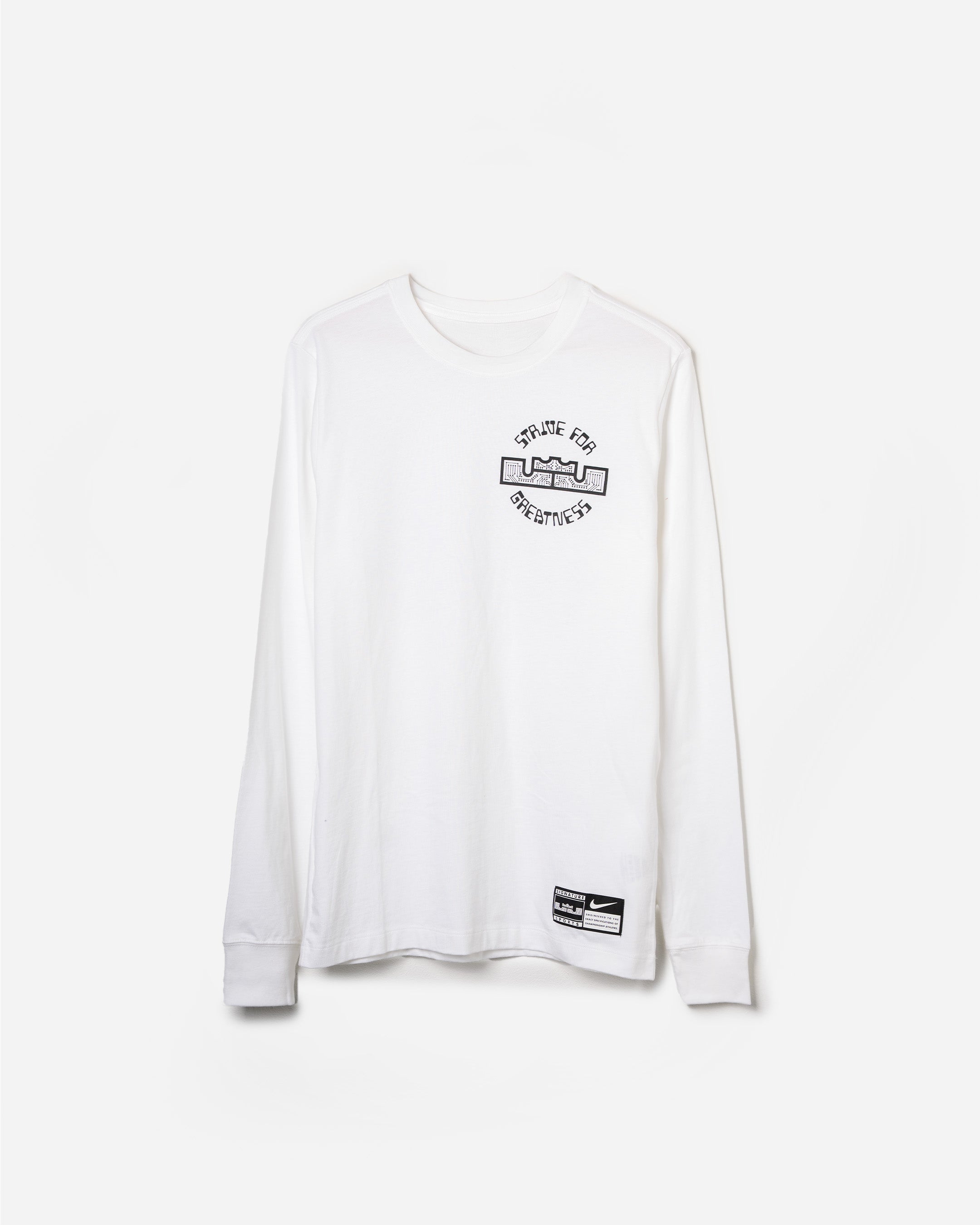 LeBron Max 90 Long-Sleeve Basketball T-Shirt (White)