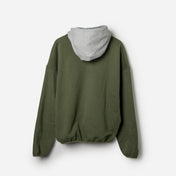 Two-Tone We Are Family Hoodie (Green & Grey)