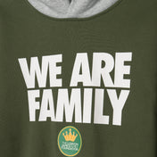 Two-Tone We Are Family Hoodie (Green & Grey)