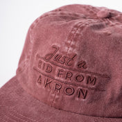 Just a Kid from Akron Washed Cap (Wine)